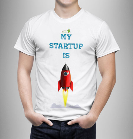 تی شرت خوشفکری My Startups is launching رای کارآفرینان و استارتاپی ها
